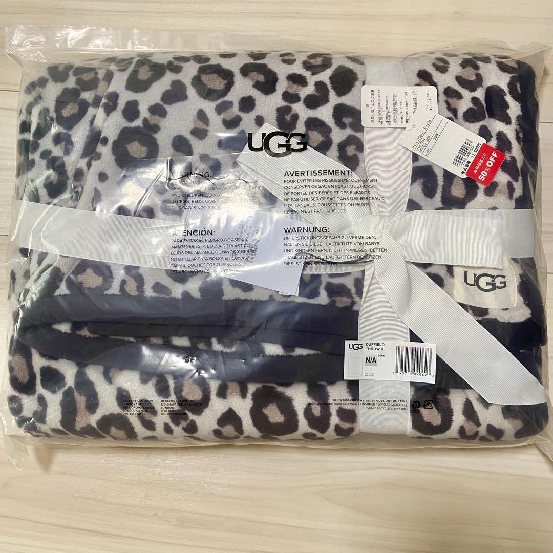 新品未開封 UGG ヒョウ柄 ブランケット - メルカリ