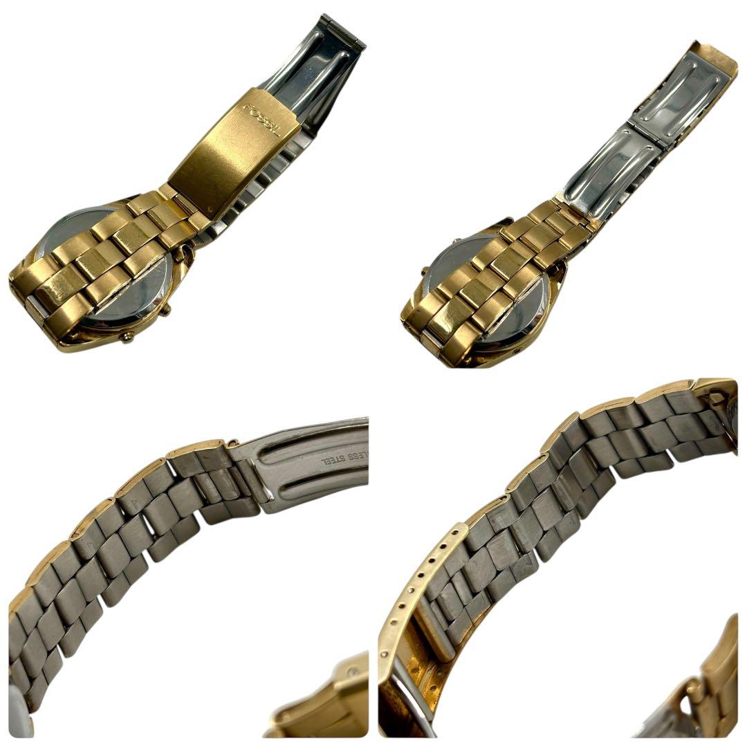 archive y2k 00s fossil watch LED gold