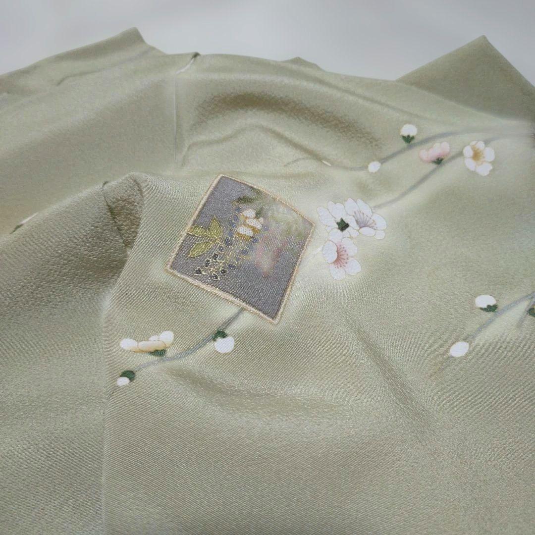 うぐいす色 ゴールド 付下げ訪問着・袋帯セット - メルカリ