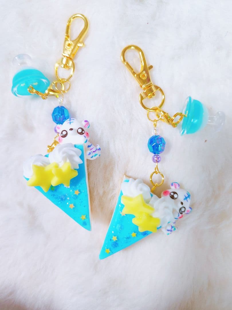 七夕チーズケーキ 七夕ホワイトタイガー フェイクスイーツ 樹脂粘土