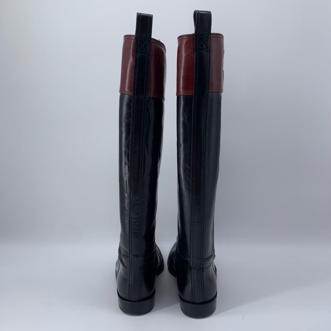 16970✨CHANEL サイドココマーク バイカラー ロング ジョッキーブーツ