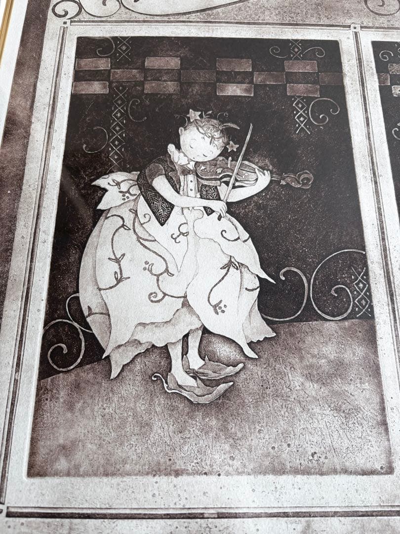 逸見亜古 逸見亞古 演奏会へようこ PRIMA 銅版画 ap作品 直筆サイン