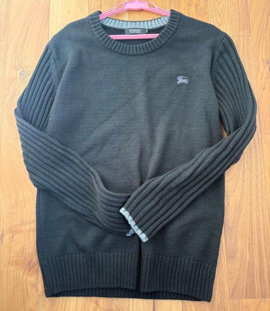 バーバリーブラックレーベル ケーブルニット 黒 サイズ2 - メルカリ