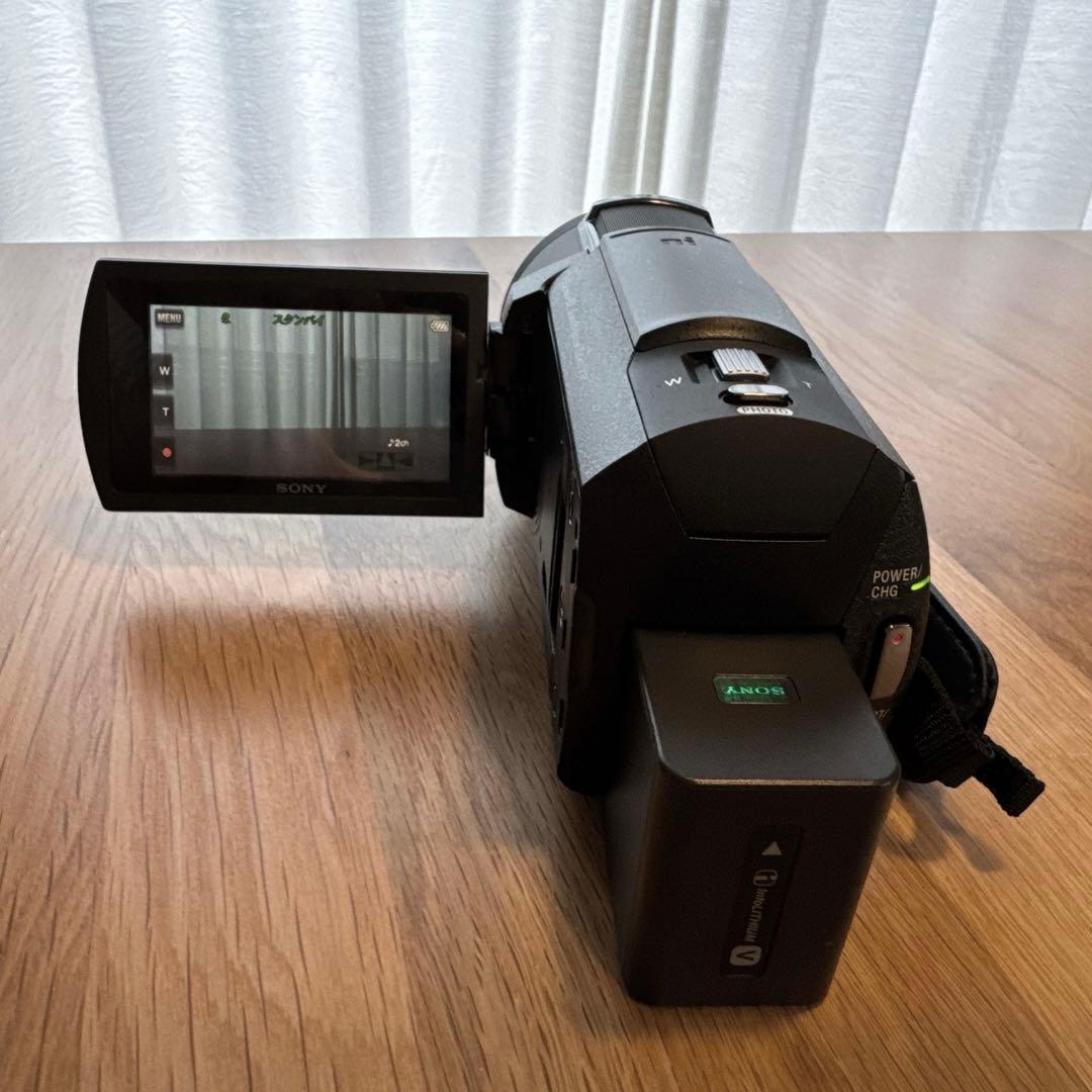 SONY 4K Handycam FDR-AX45 ケース／小型グリップ三脚付きの通販はau