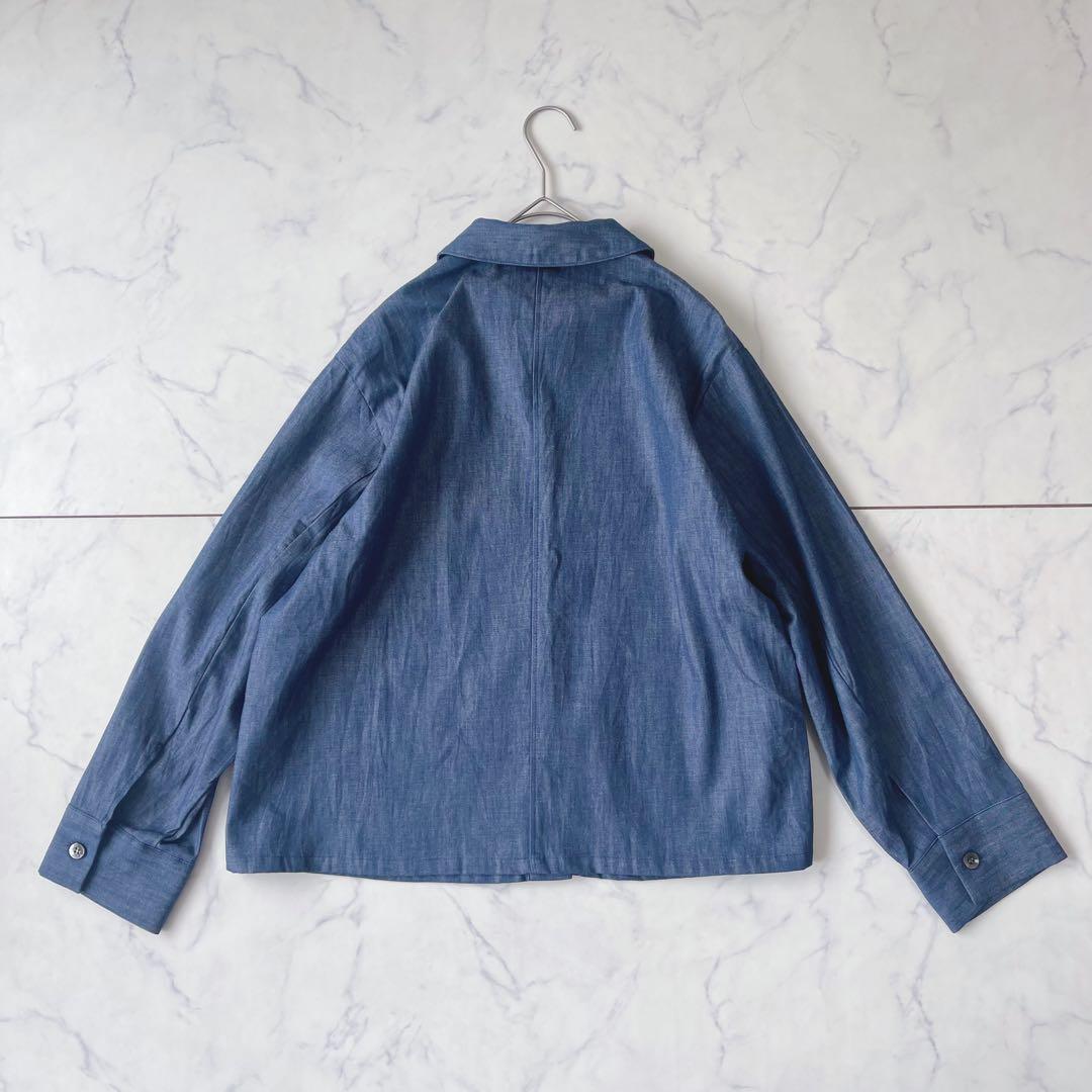 新品】ミズイロインド デニム コンパクト シャツ インディゴ