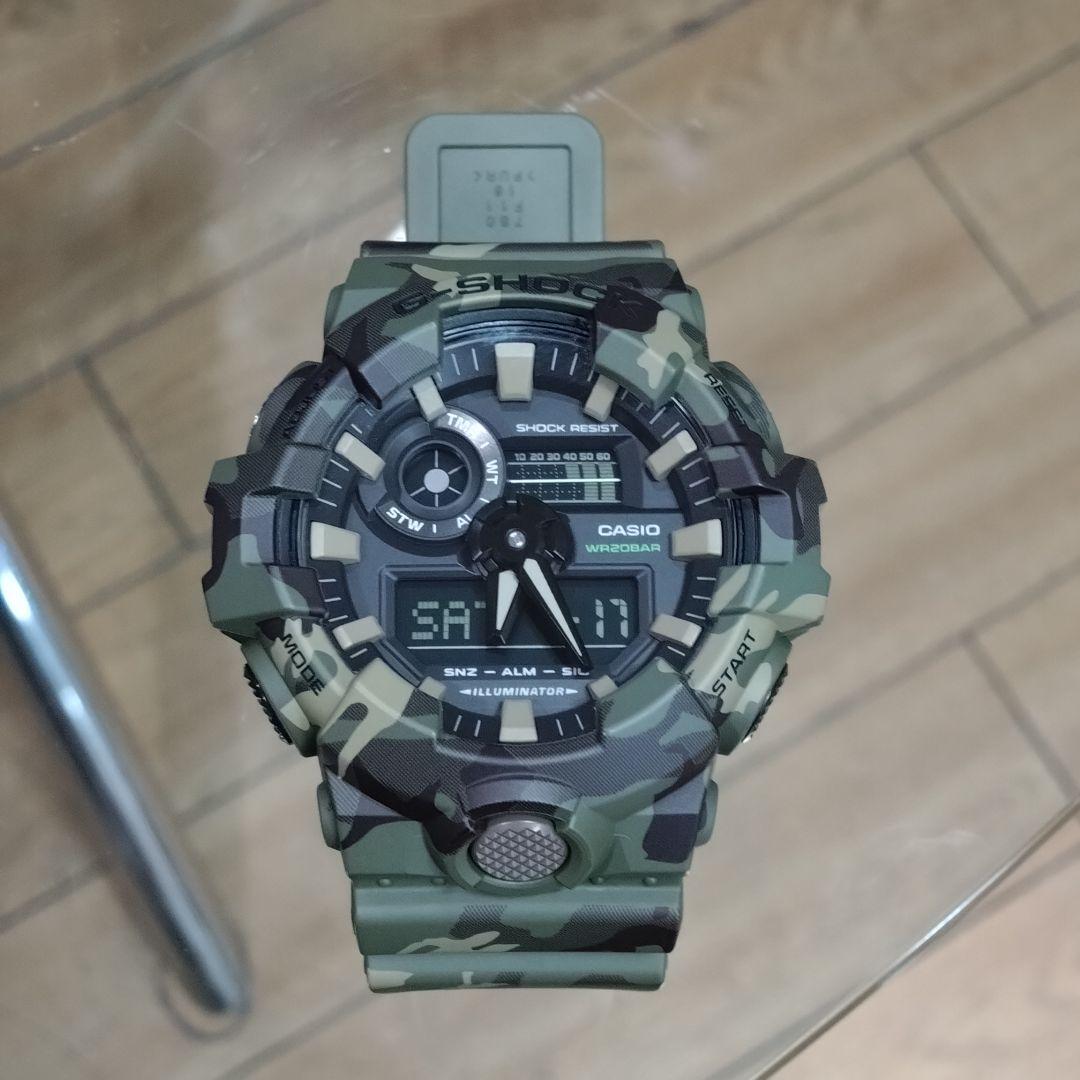 【美品】CASIO　G-SHOCK　GA-700CM グリーンカモフラージュ 楽天市場】[10年保証] CASIO GA-700CM-3A G-SHOCK カシオ Gショック