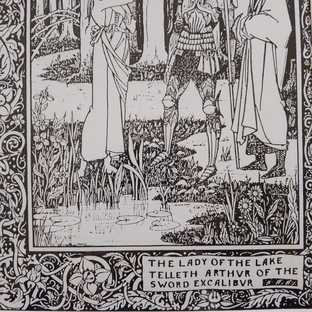 BEARDSLEY オーブリービアズリー 大判『湖の貴婦人テレースとアーサー