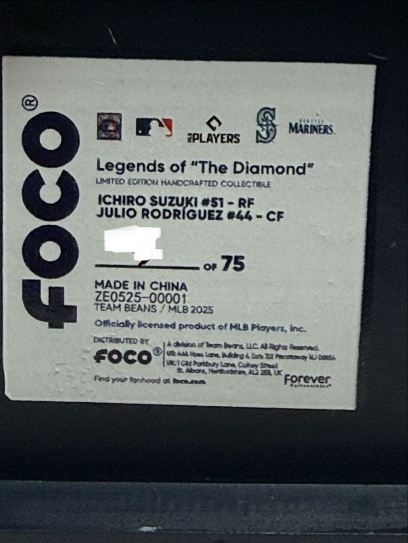75体限定！イチロー & フリオ・ロドリゲス ボブルヘッド マリナーズ