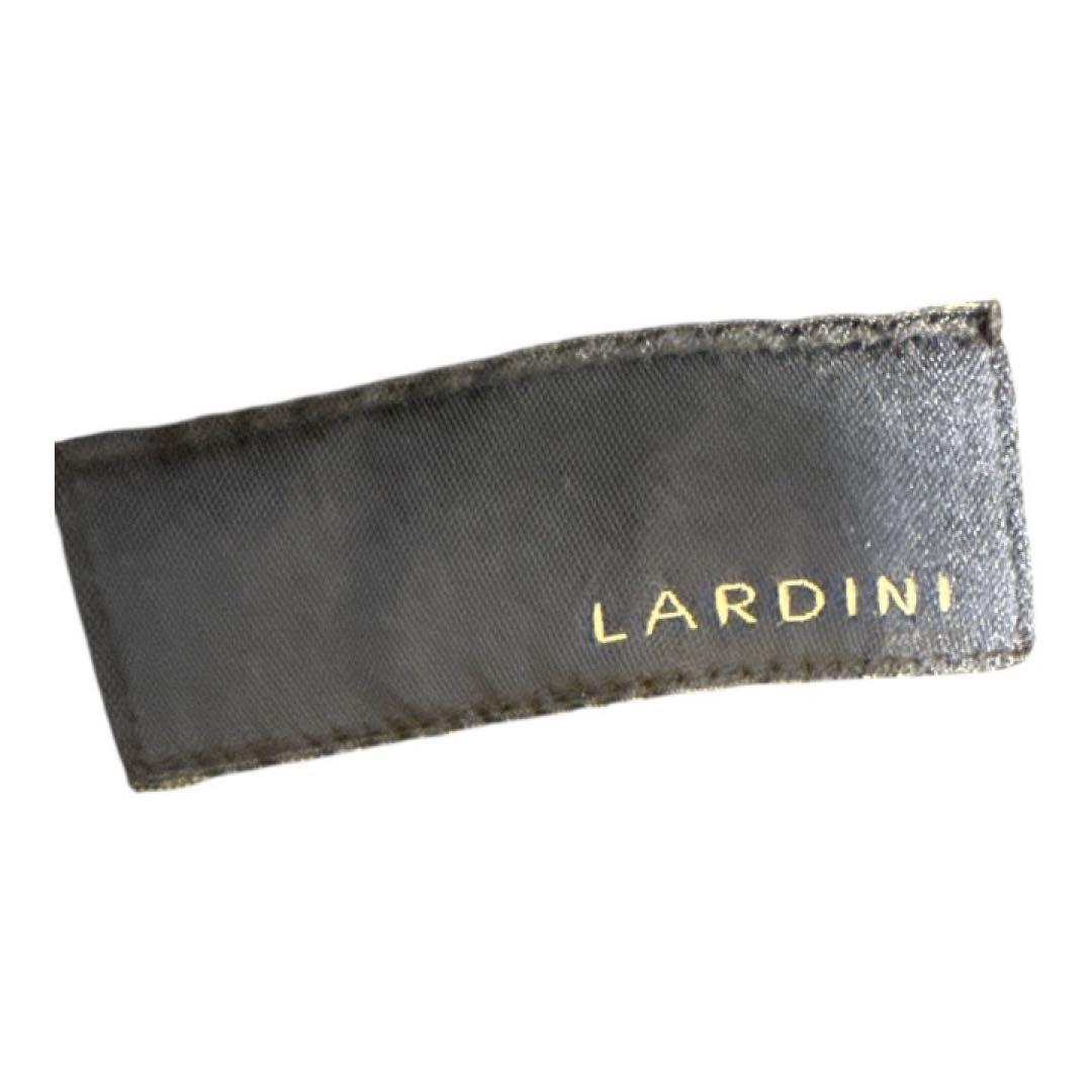 LARDINI リネンウール ジレ ベスト ブラック 50 REG