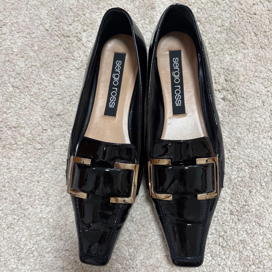 セルジオロッシ　エナメル　ローファー　大きいサイズ40 26.5cm