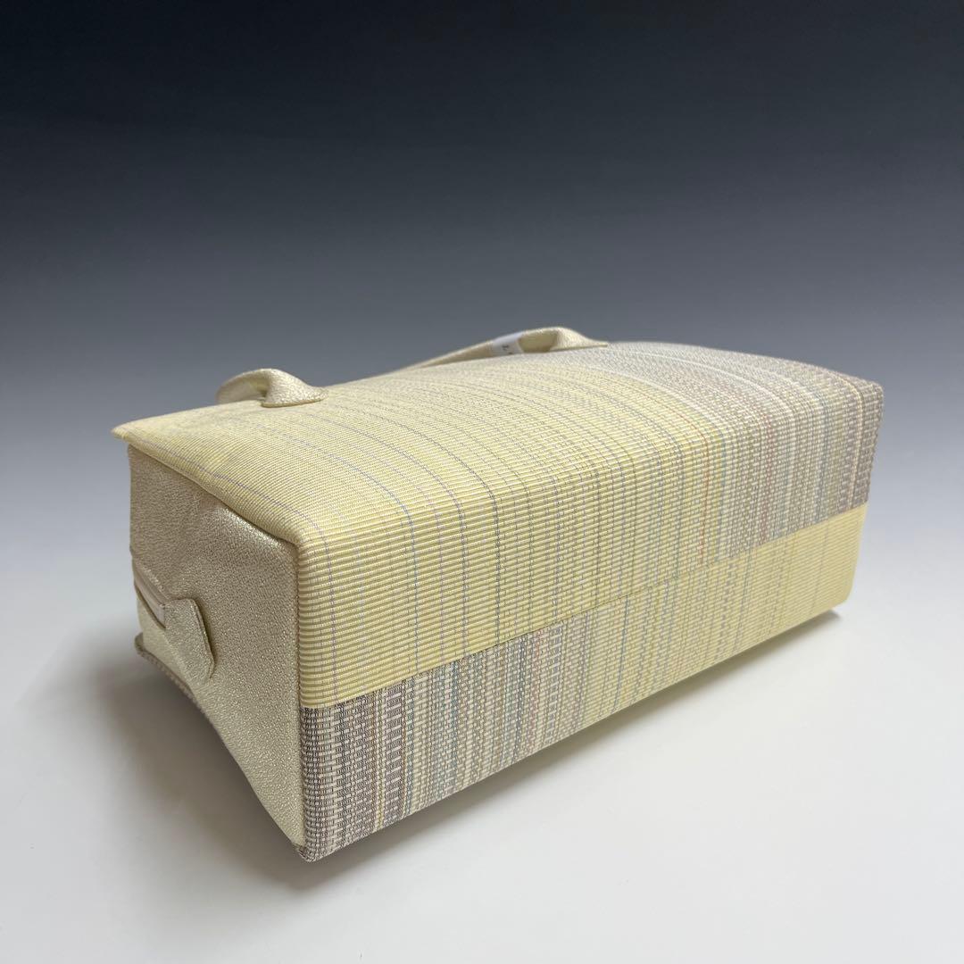 夏 新品未使用品 本塩沢紬 草木染 帯地使用 利休バッグ25067 - メルカリ