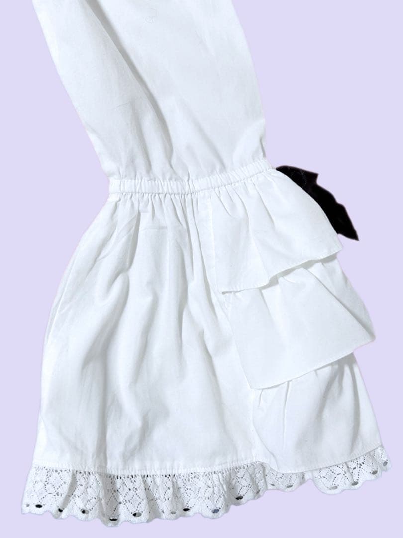 BABY Dear Roseフリル衿ブラウス(オフ白×黒)