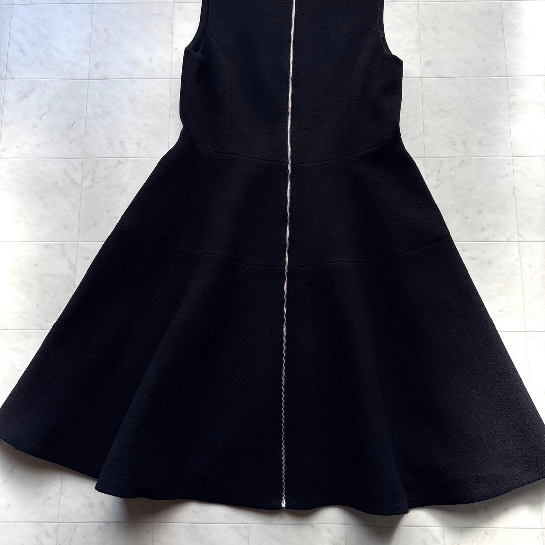 アドーア ウール ジャンパースカート 黒 ブラック 38サイズ Aライン