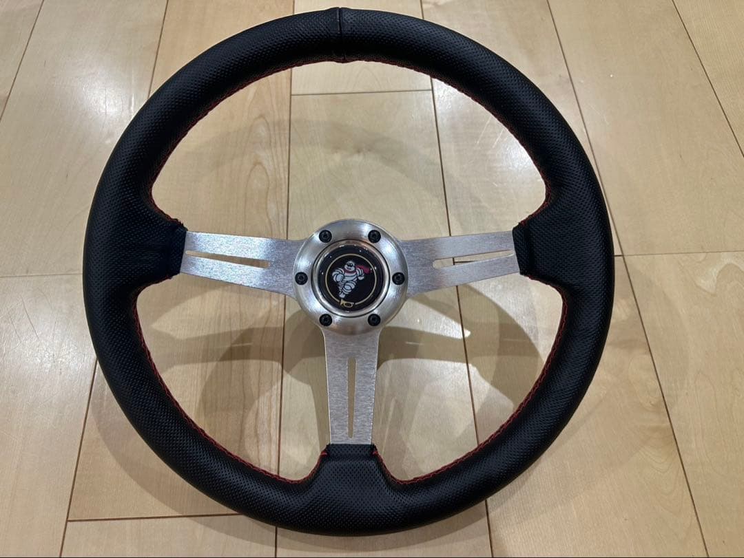 ローバーミニ用　350Φ　革巻きハンドル＋ボス　セット品（中古品） 2026年最新】Yahoo!オークション -ローバーミニ ステアリング ボスの