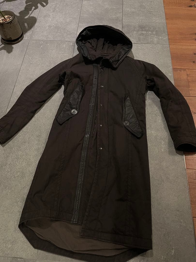 メーコブ様専用】JULIUS ユリウス レザー切替 ハイネック モッズコート