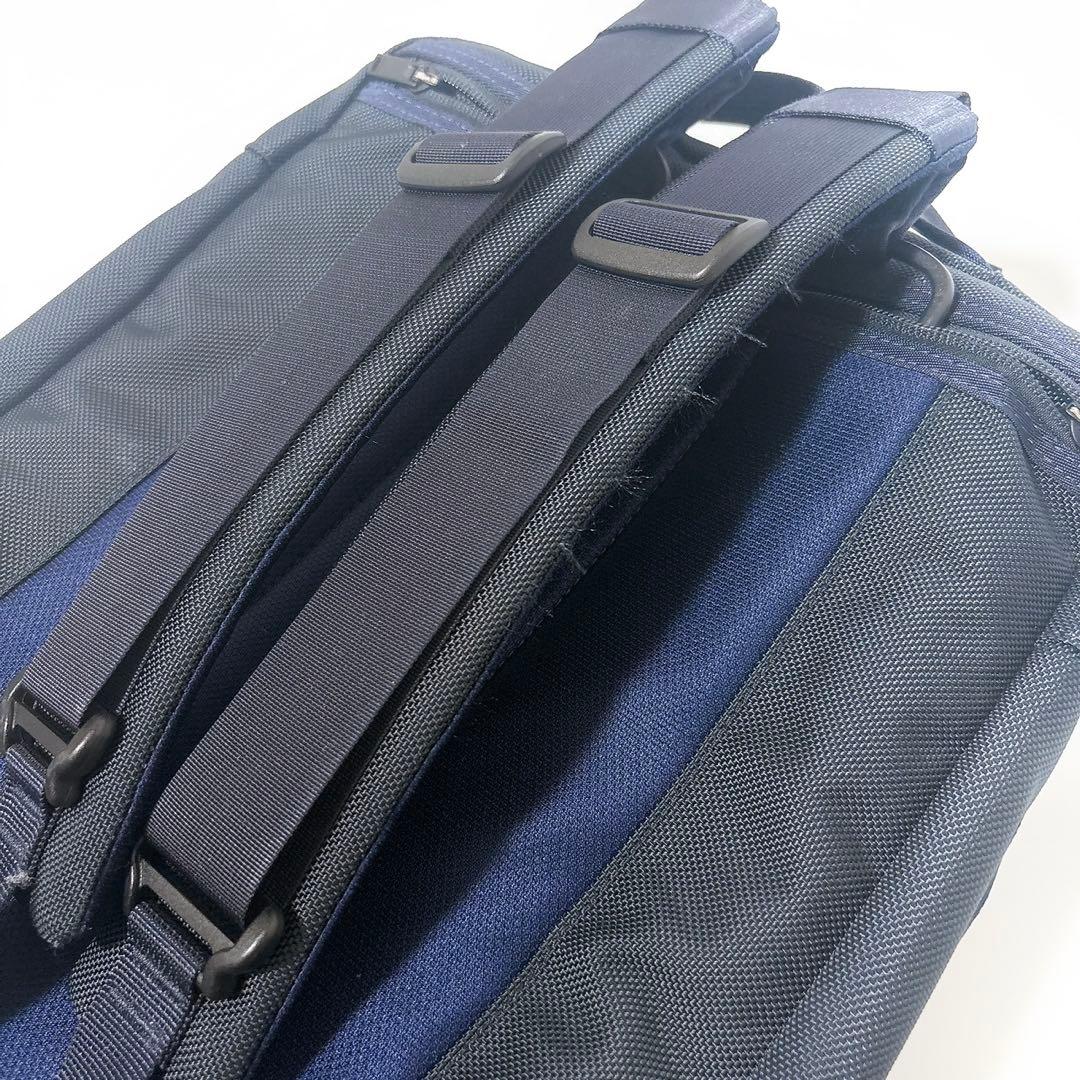 《美品》ポーター UPSIDE 3WAY BRIEFCASE リュック ネイビー