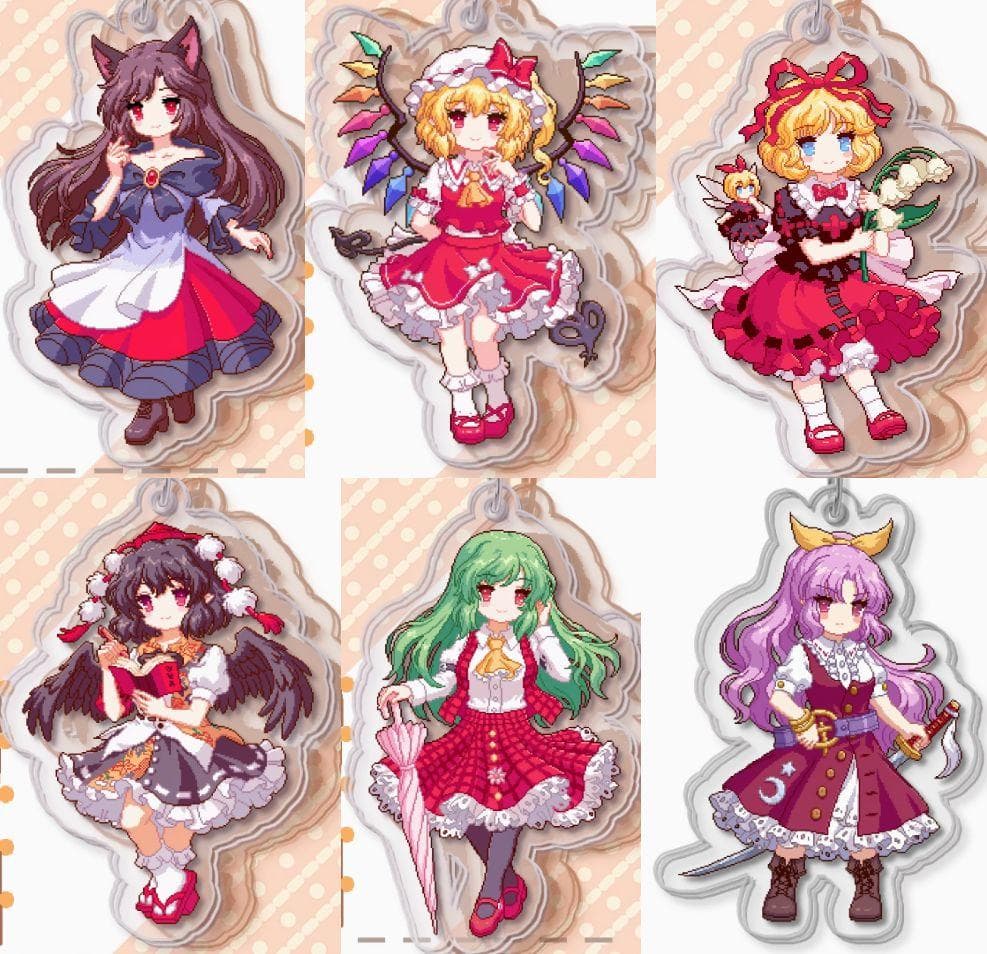 東方プロジェクト アクリルキーホルダー 43個 小傘 一輪 魂魄妖夢