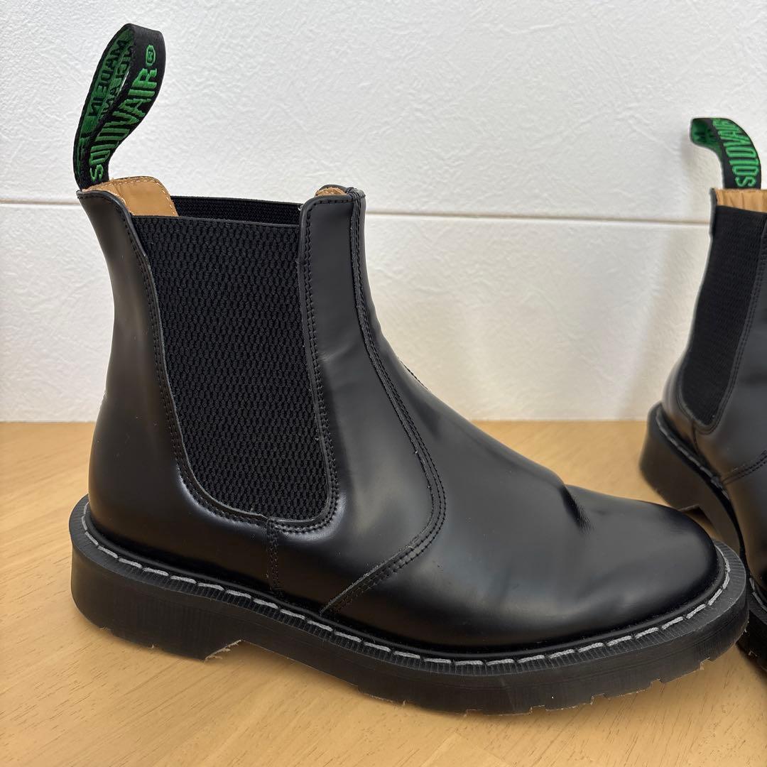 美品 solovair サイドゴアブーツ 24.5 イングランド レザー 黒 - メルカリ