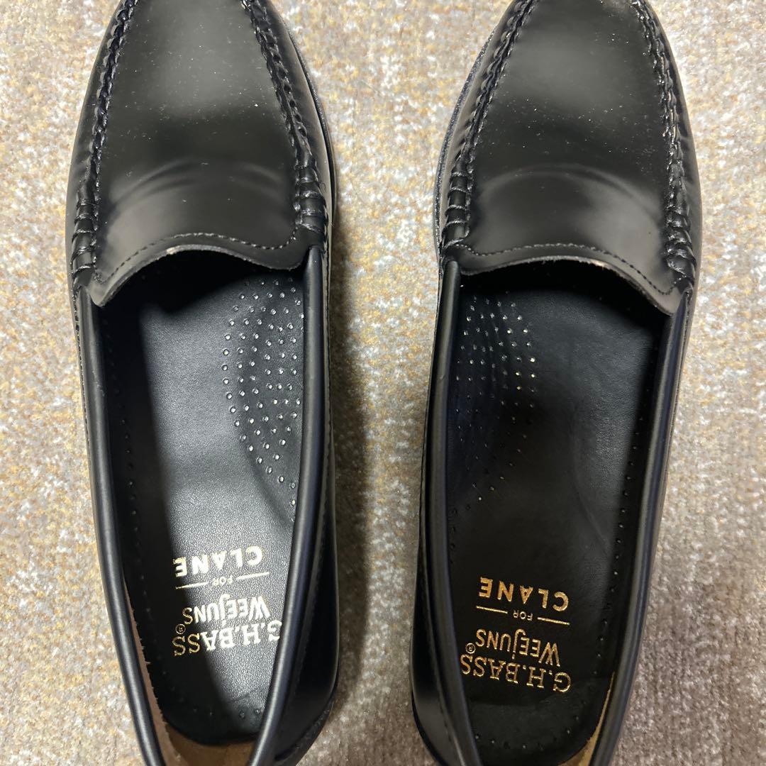 ブラックレザー ローファー　G.H.BASS CLANE 別注