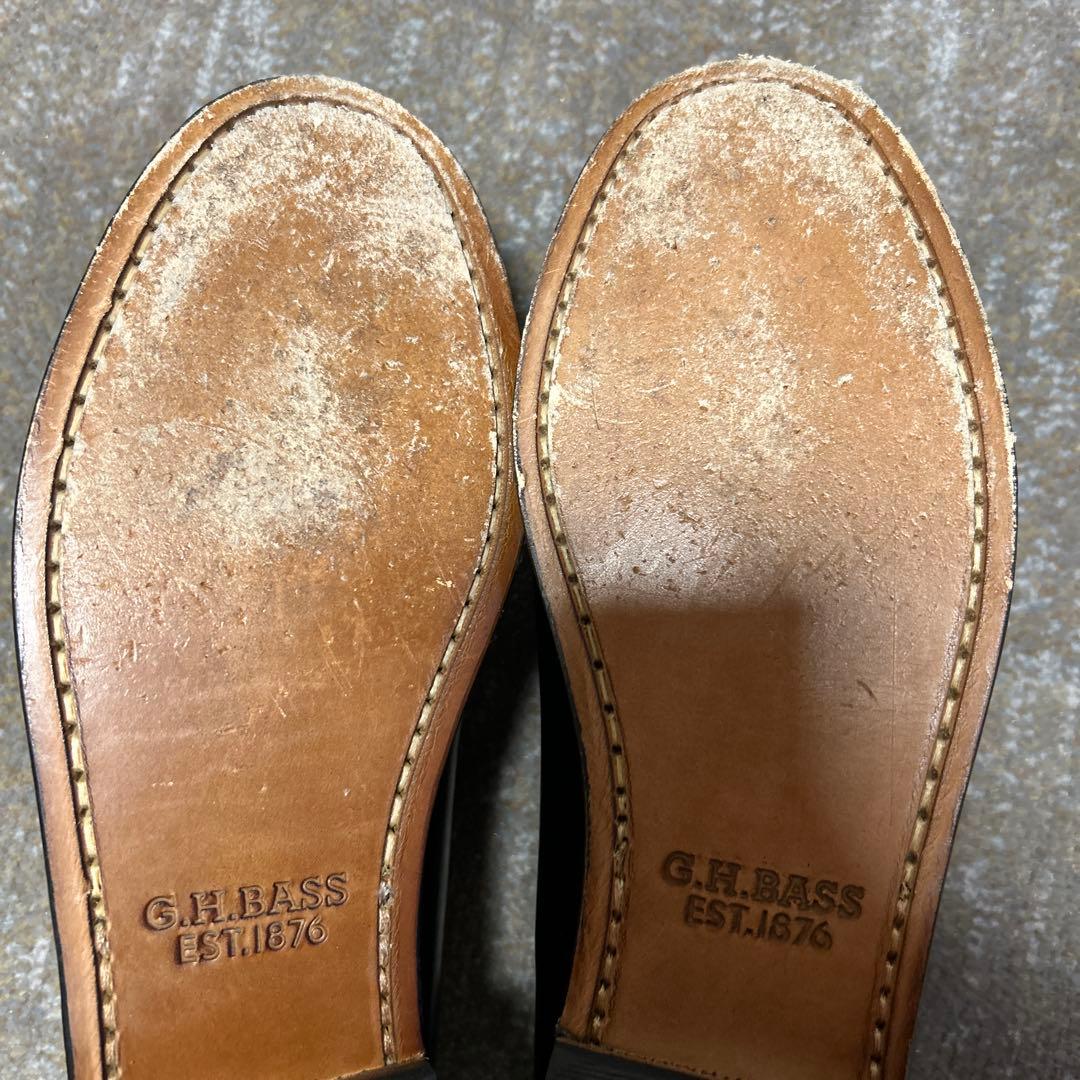 ブラックレザー ローファー　G.H.BASS CLANE 別注