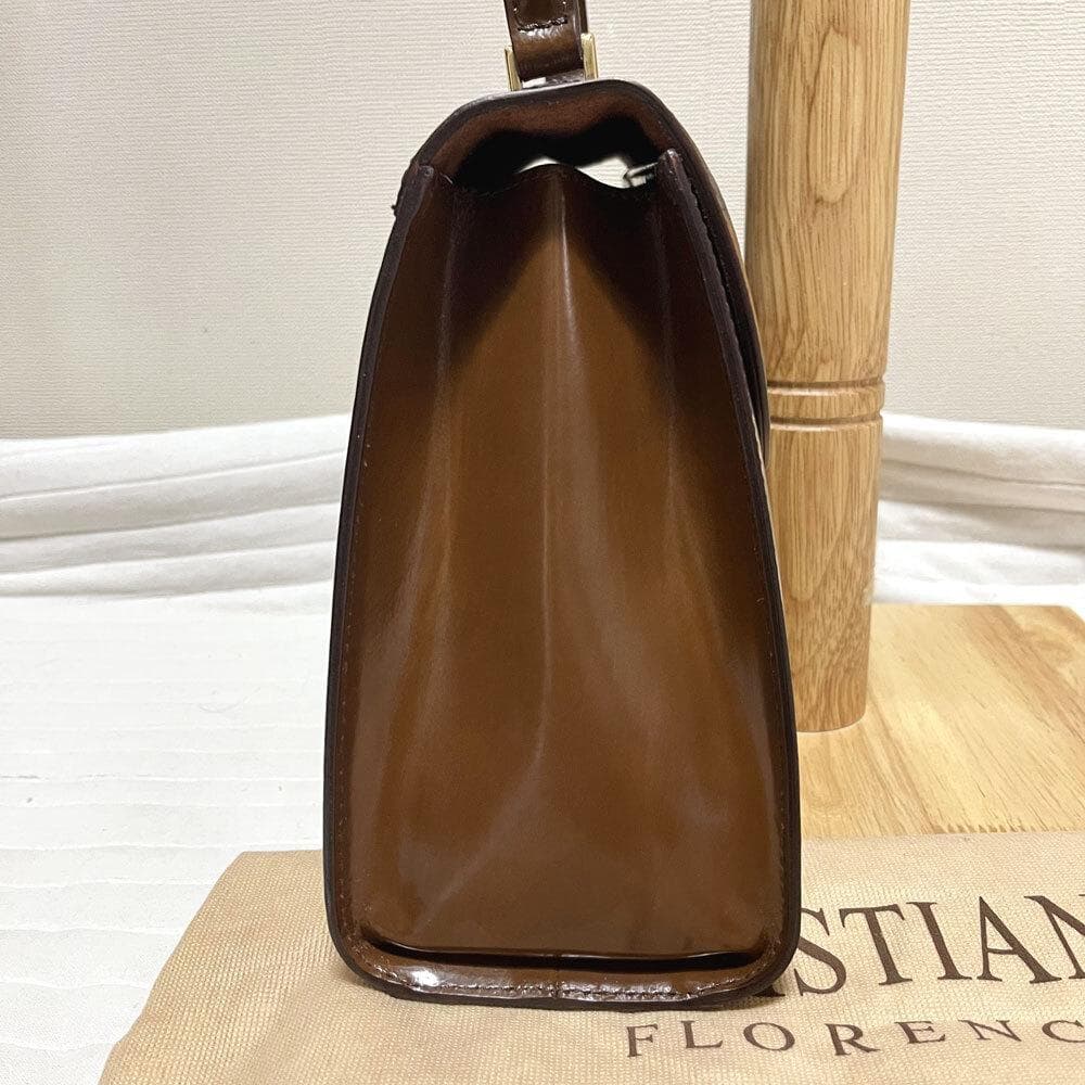 クリスチャン フローレンス 馬柄 ハンドバッグ レザー イタリア製 齋藤