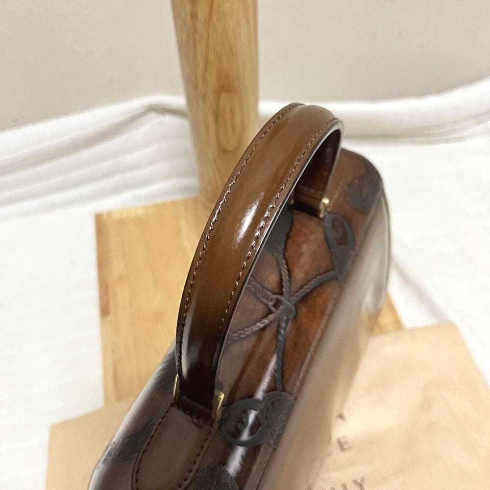 クリスチャン フローレンス 馬柄 ハンドバッグ レザー イタリア製 齋藤