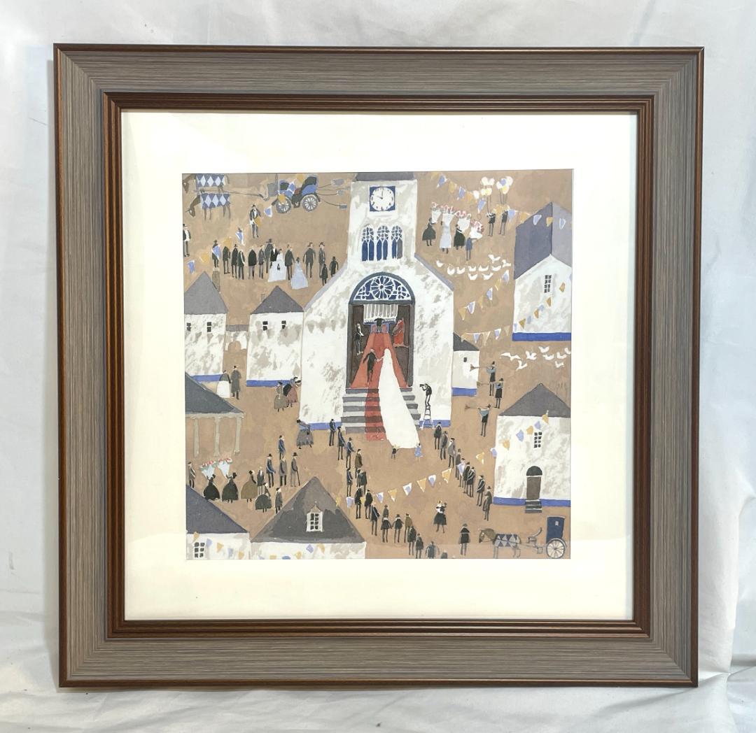 新品】安野光雅「結婚式」ポスター 複製画 額付 あんのみつまさ - メルカリ