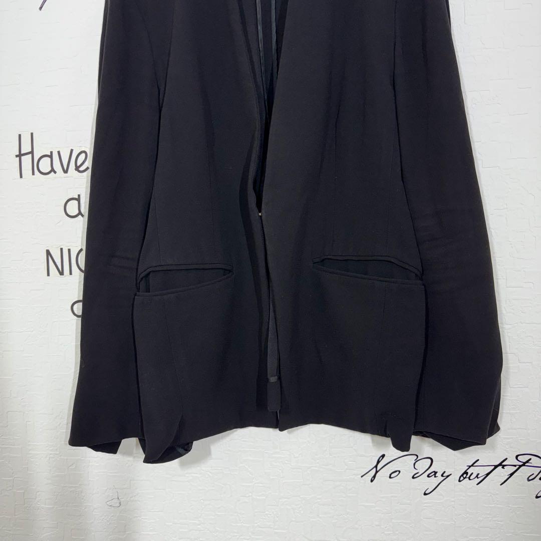 セオリーリュクス ノーカラージャケット(XL)ブラック フック