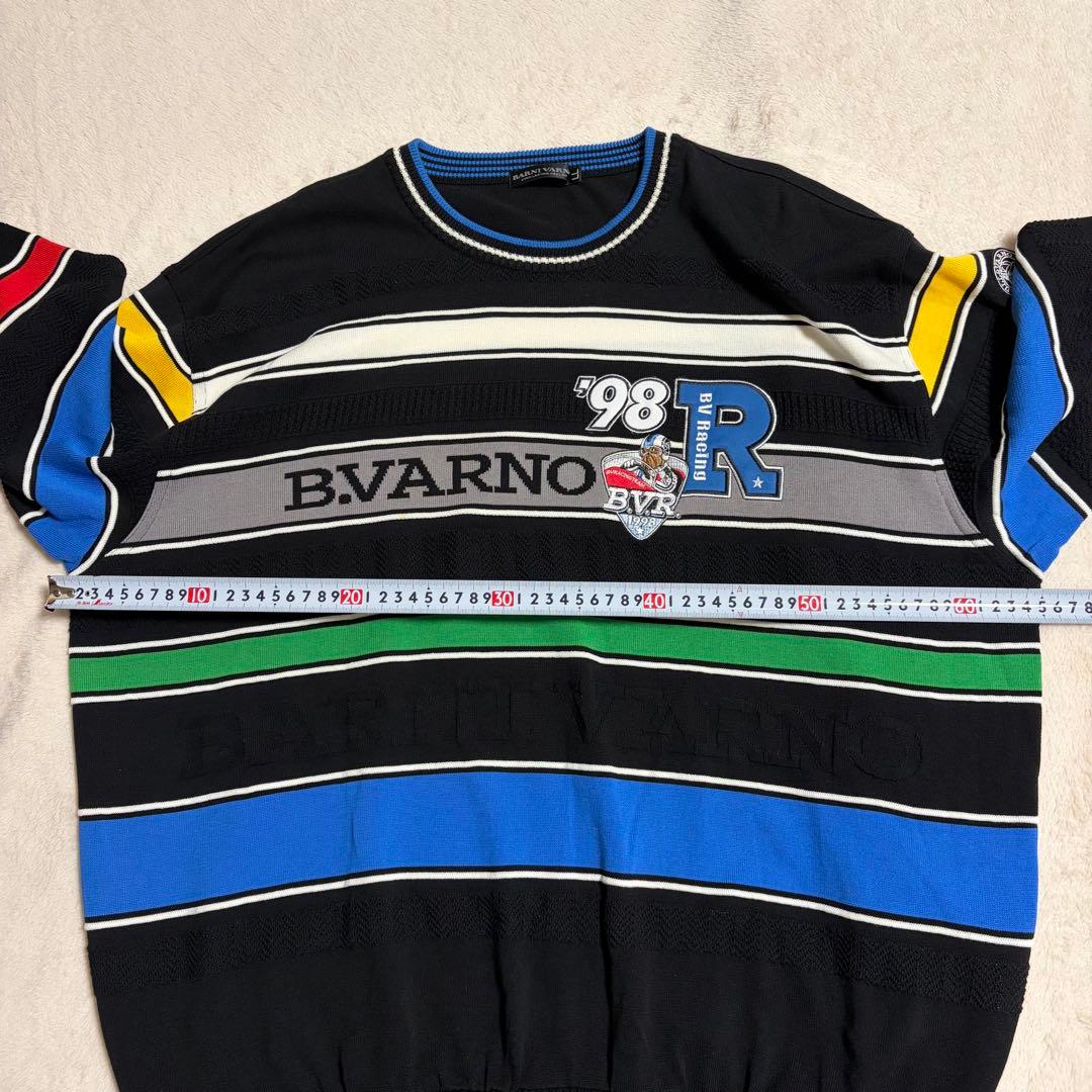 美品】BARNI VARNO バーニヴァーノニット ボーダー ワッペン 日本製