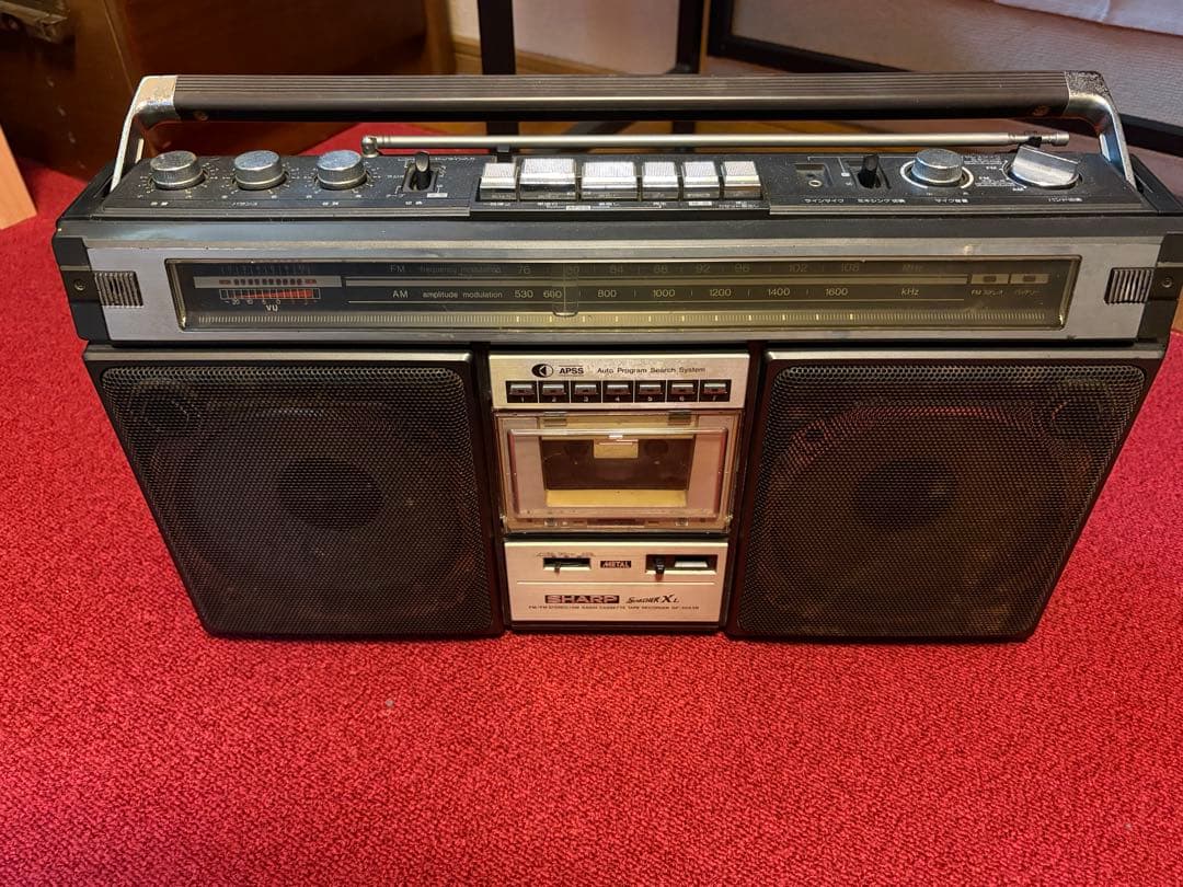 昭和レトロ　ラジカセ　　SHARP THE SEARCHER -XL