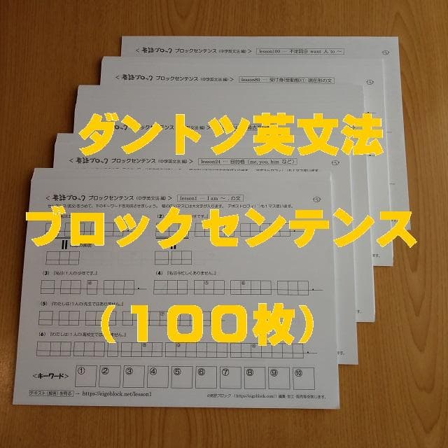 匿名配送】ダントツ英文法フルセット［全302枚］メルカリ限定販売の