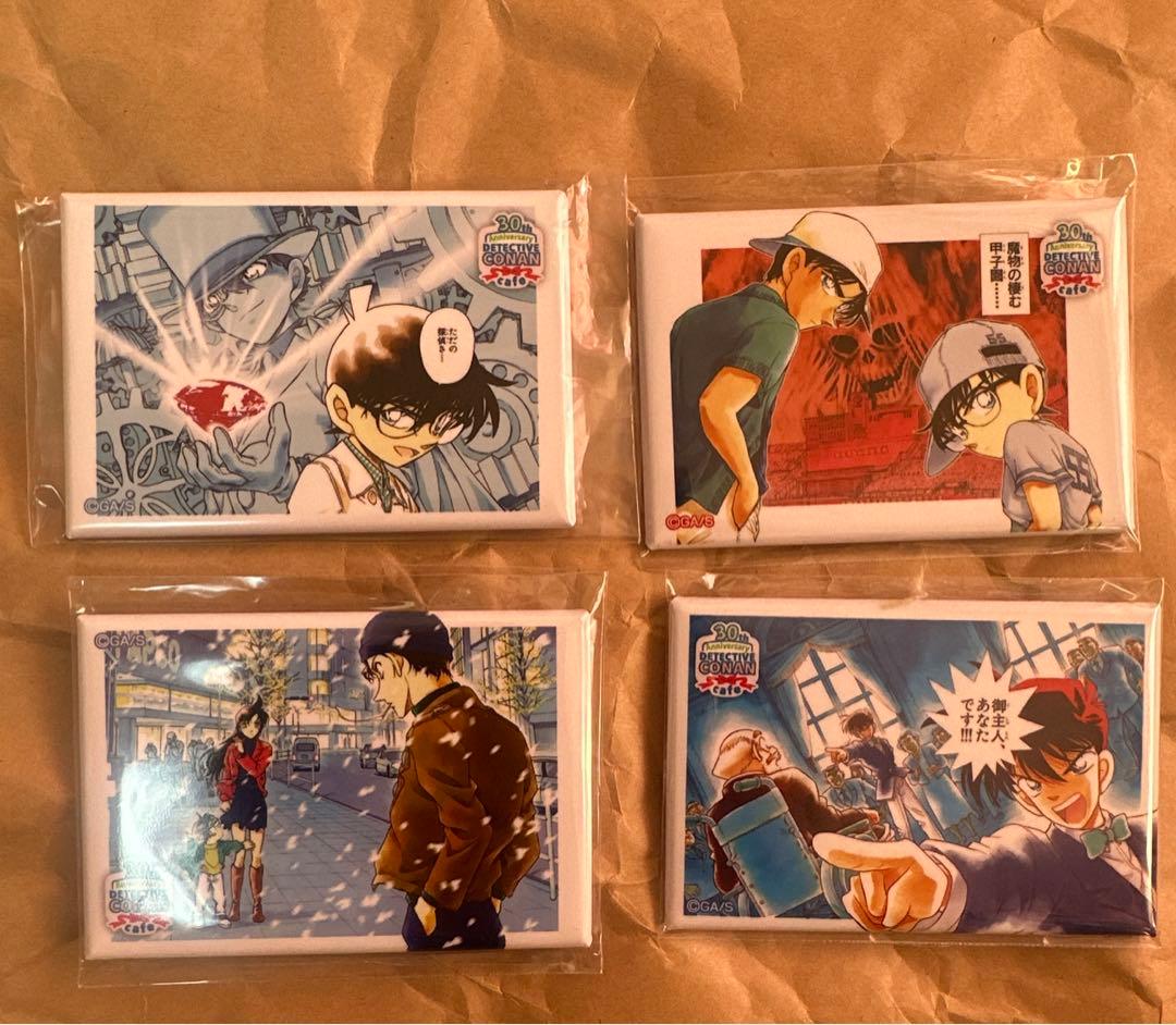名探偵コナン 連載30周年記念カフェ スクエア缶バッジ スクエアバッジ