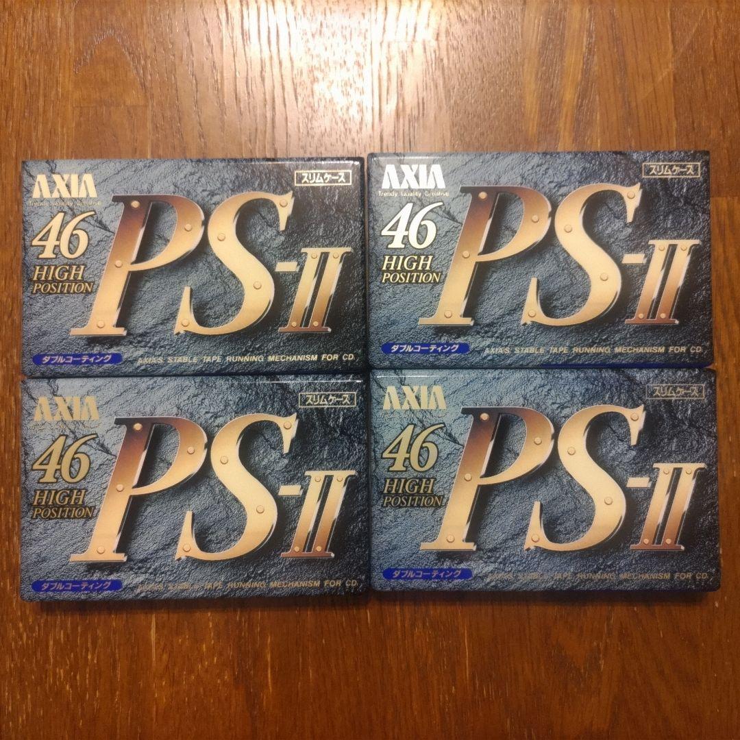 AXIA PS-Ⅱ カセットテープ46分 typeⅡ ハイポジション 4本セット
