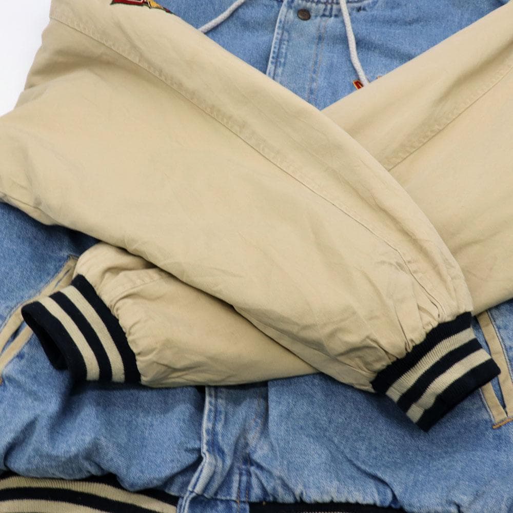 90s DISNEY ミッキーマウス 背中ビッグ刺繍 デニム スタジャン Y2K