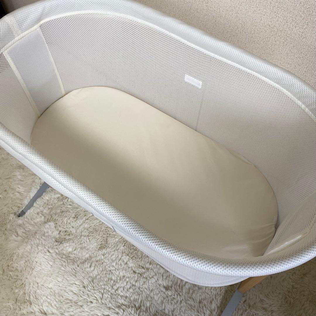 《美品》ベビービョルン クレードルハーモニー ベビーベッド ホワイト
