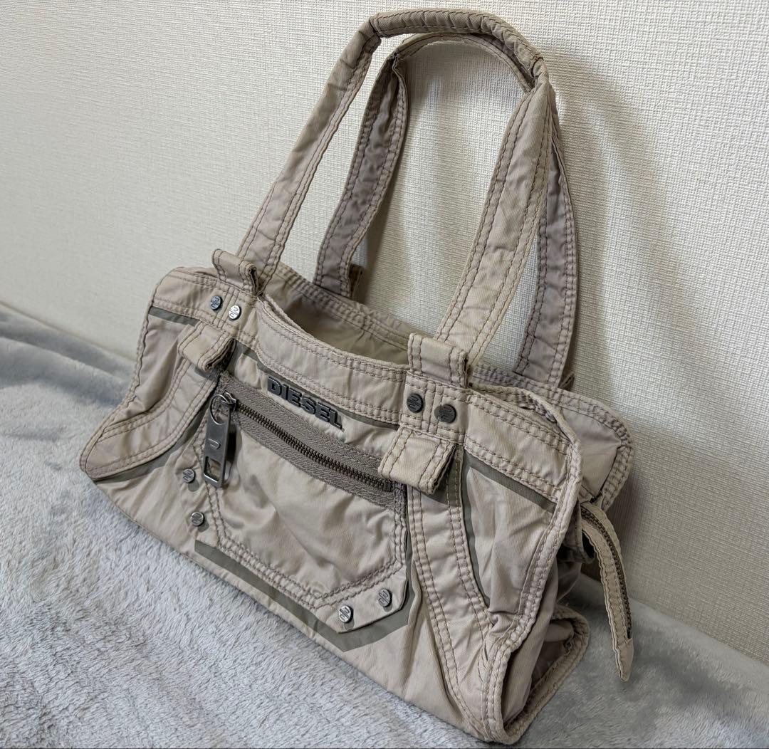 DIESEL ディーゼル トートバッグ y2k メタルロゴ - メルカリ