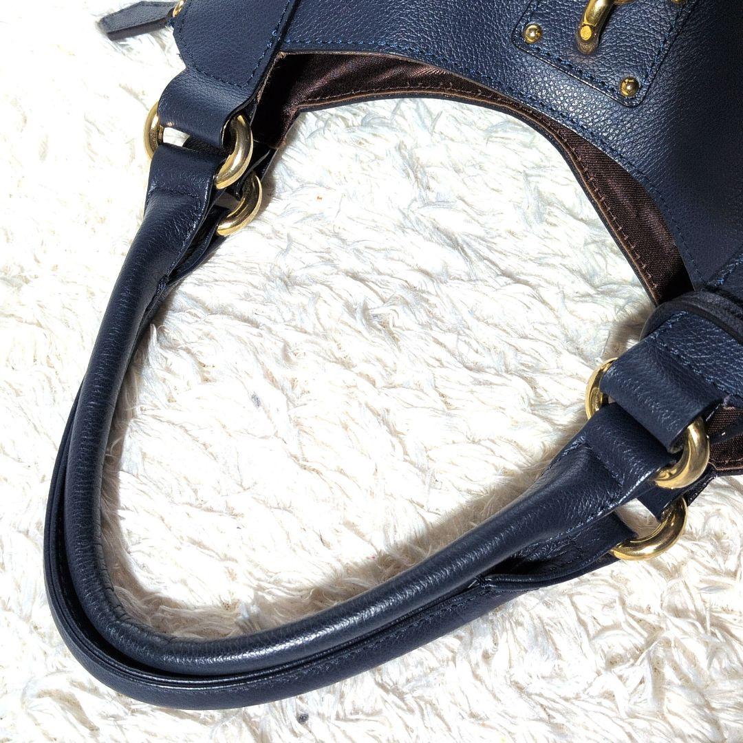 極美品 A4◎】ハマノ ペアシェイプ トートバッグ カデナ シボ革