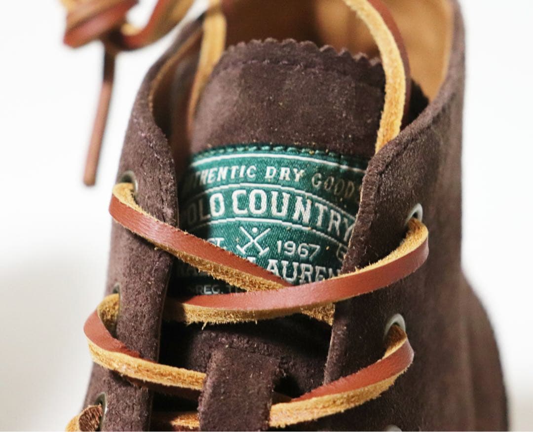 《ポロ ラルフローレン》箱付未使用 スエードレザーブーツ UK9(28.5cm)