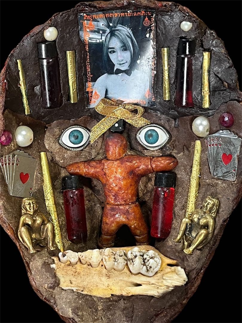 返し呪術面｜魅了・縁縛・呪詛反射の霊術護符 プラクルアン タイお守り