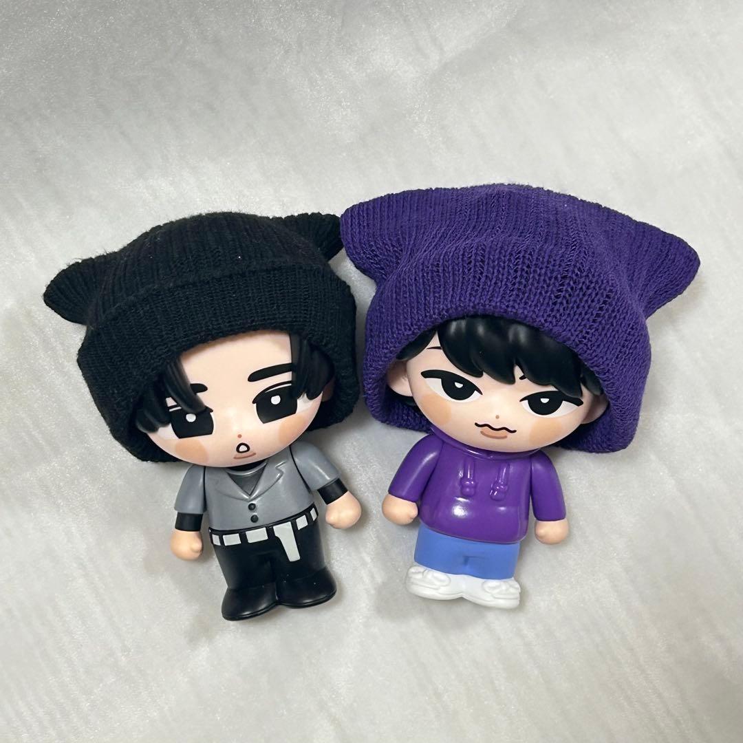 オレンジ ネコ耳 ニット帽子 すのチル ぬい服SnowMan 向井康二 ソフビ