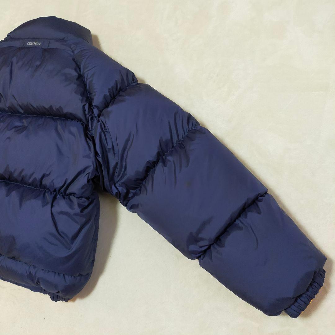 90S NAUTICA 肉厚 短丈 Lサイズ リバーシブル ダウンジャケット