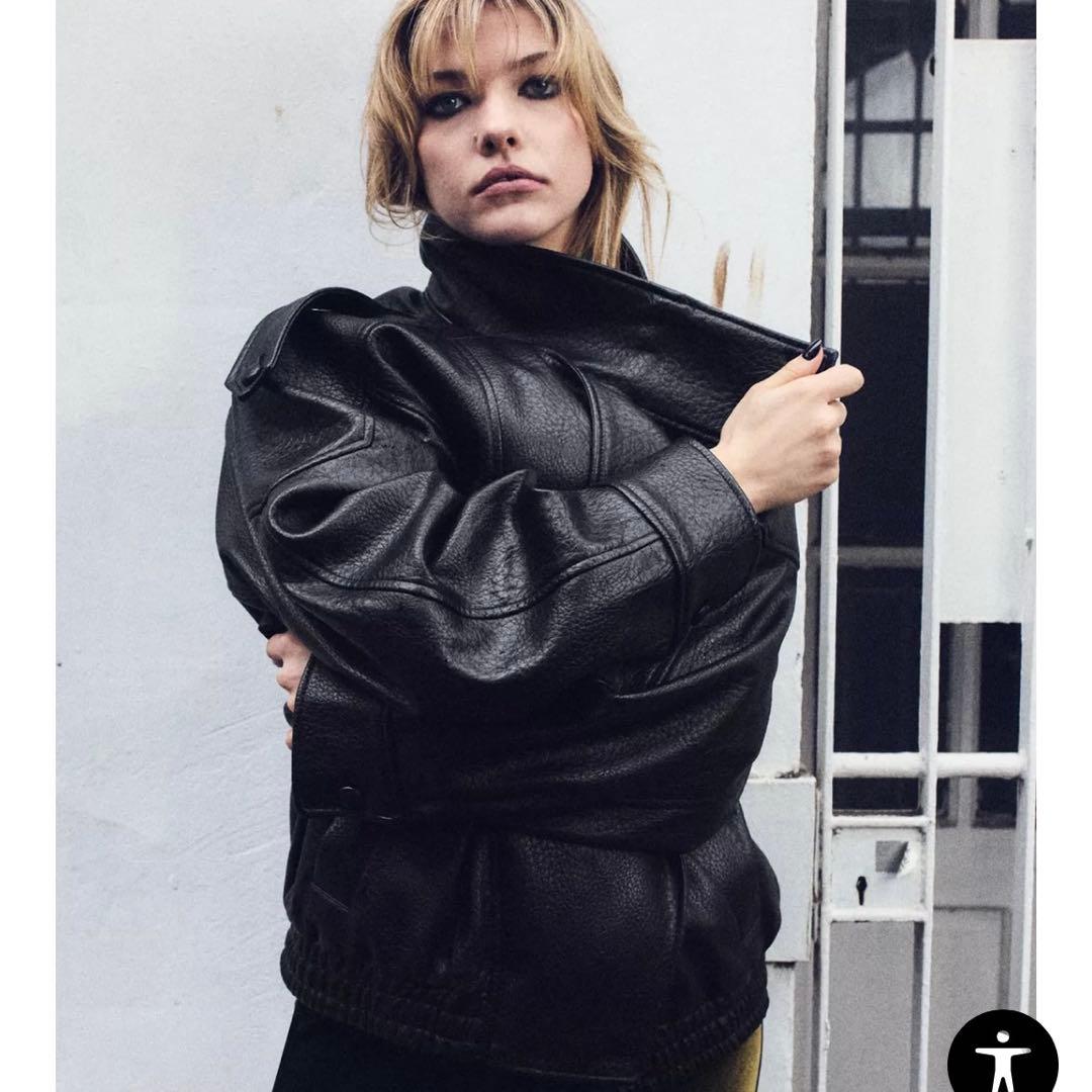 完売品*ZARA フェイクレザージャケット XS ブラック 今期新作 - メルカリ