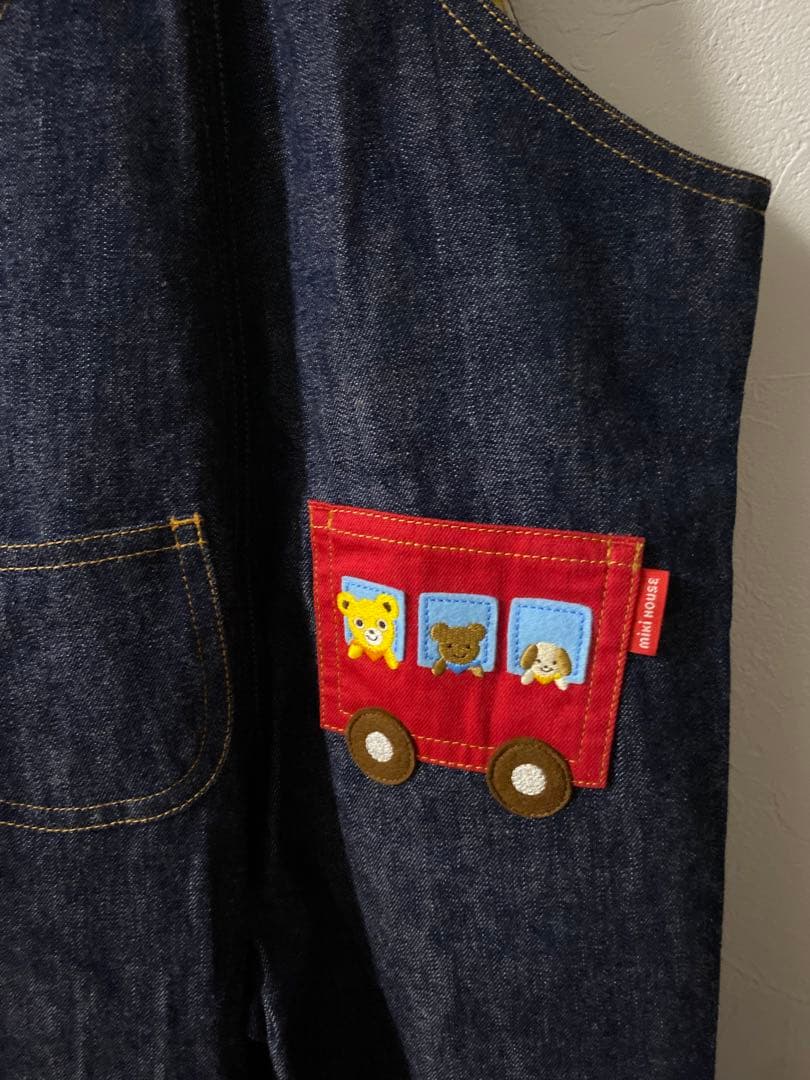 ミキハウス MIKIHOUSE サロペット ズボン プッチーくん 刺繍【90