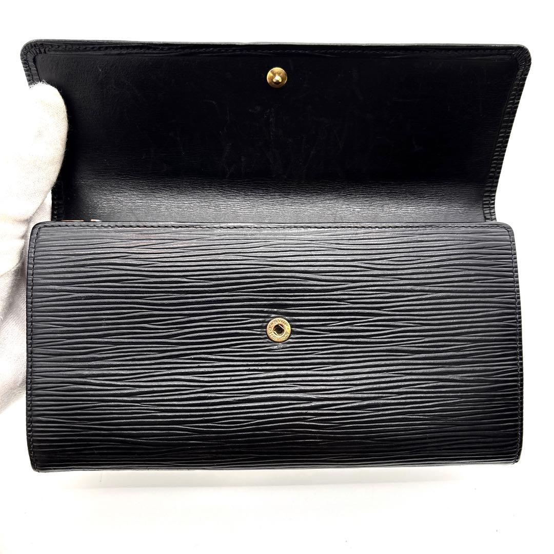 美品✨ルイヴィトン エピ ポルトフォイユ サラ ノワール 長財布 - メルカリ