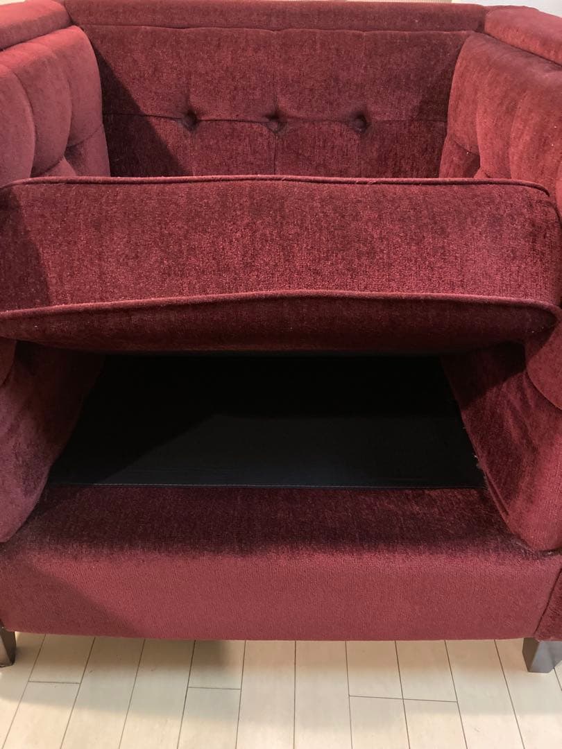先物太郎様専用】Oliver オリバー 1人掛けソファ ボルドー 日本製