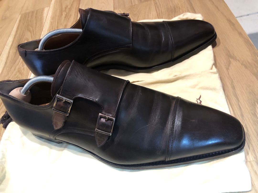 サントーニ　ダークブラウン　ダブルモンク　11 1/2(29.7cm)