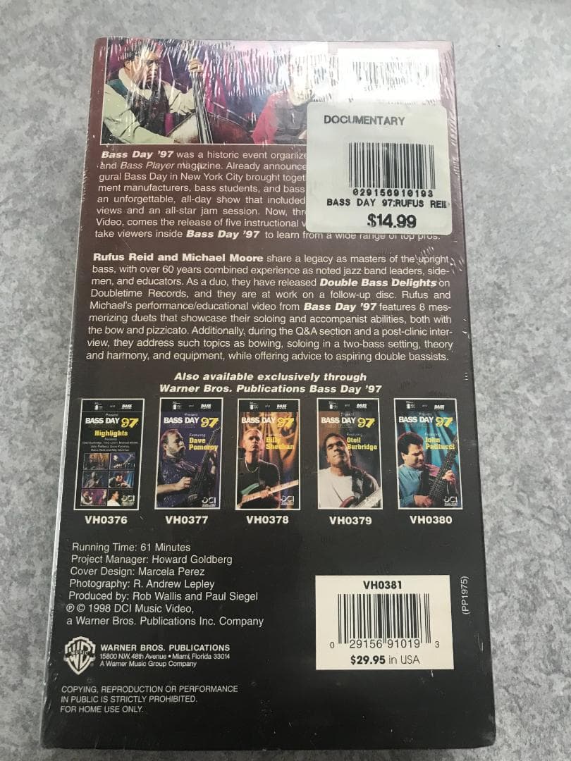 Bass Day 97 Rufus Reid&Michael Moore VHS ミュージック