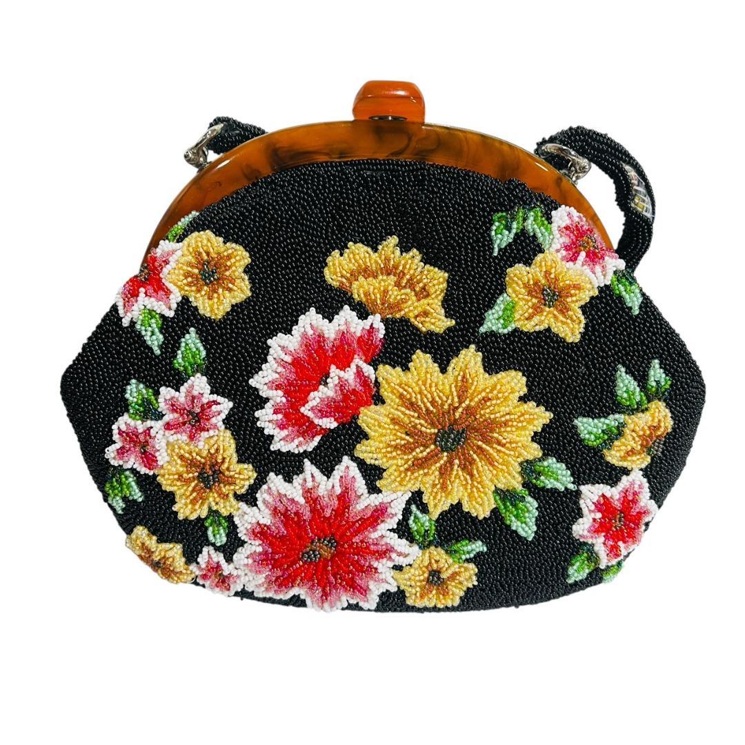 和装 ビーズバッグ 総ビーズ ハンドバッグ - メルカリ