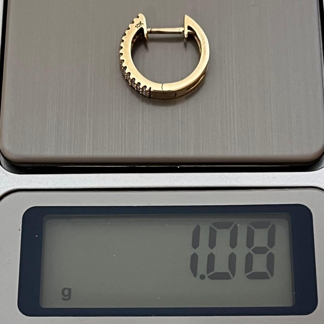 AVALANCHE (アヴァランチ) 10K YG 天然ダイヤモンドフープピアス