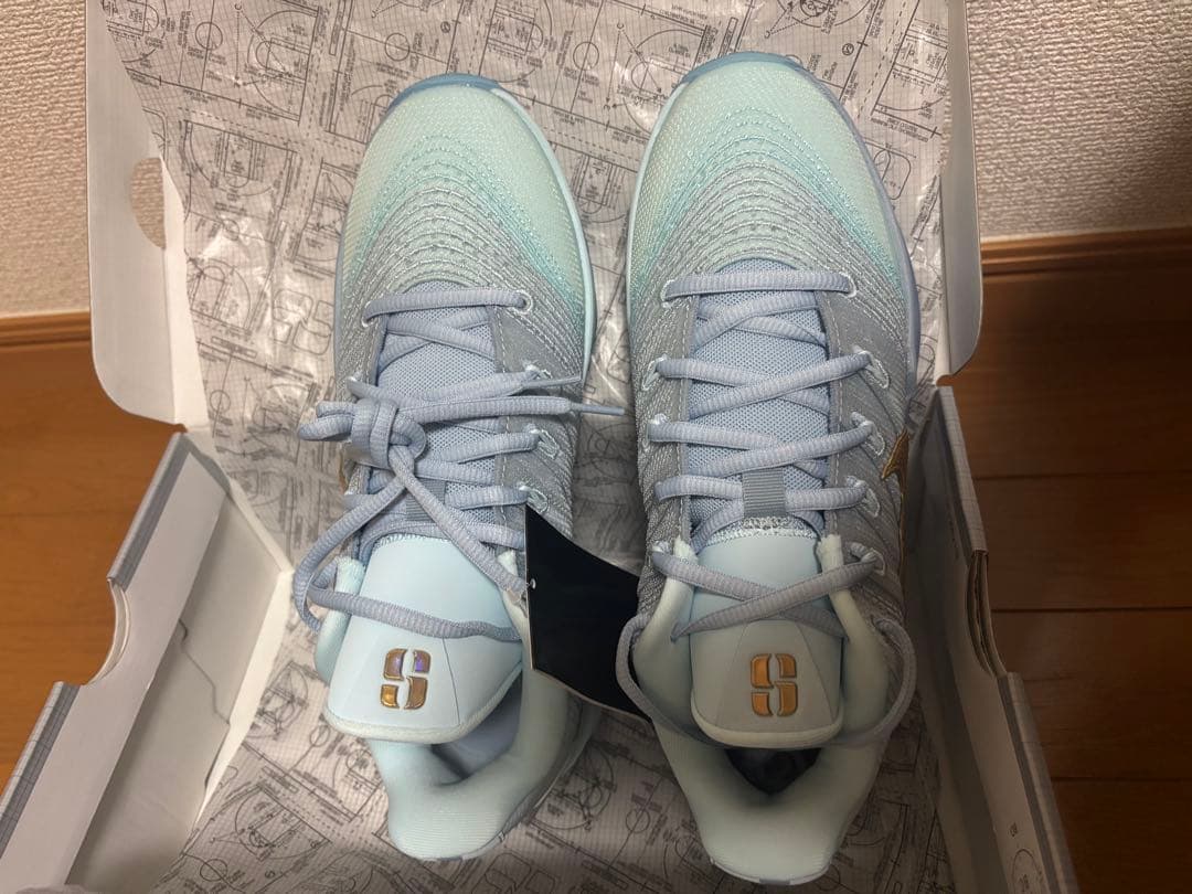 サブリナ 3 \"Blueprint\" EP 水色/ゴールド 25.0センチ